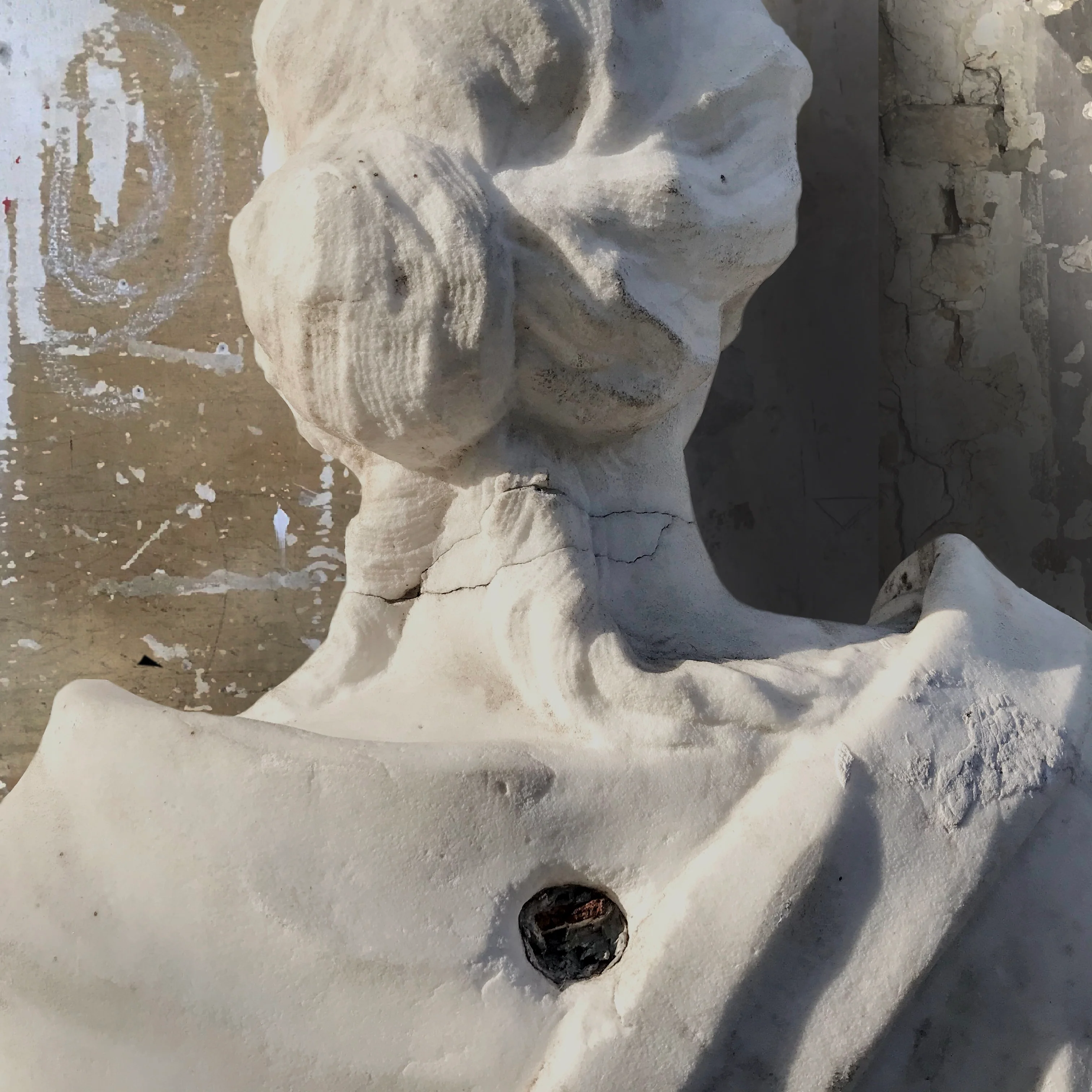 17th Century Italian Marble Busts of Pan and Syrinx - Image 7