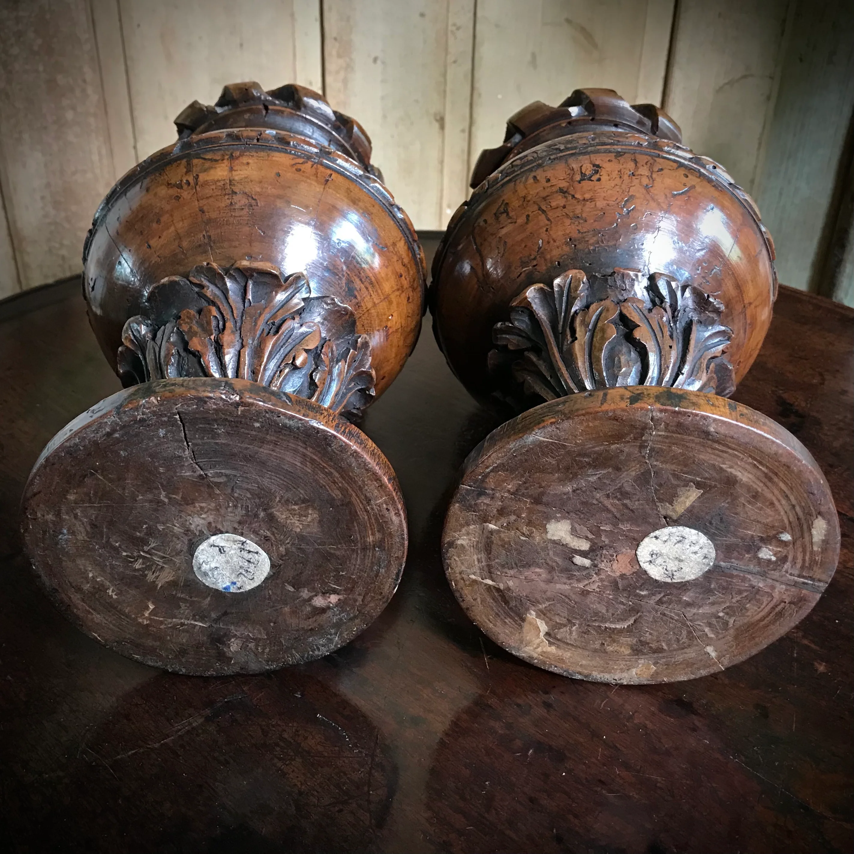 A Pair of Italian Renaissance Turned and Carved Walnut Altar Vases
Lombardy or Emilia c.1570–1600 - Image 7