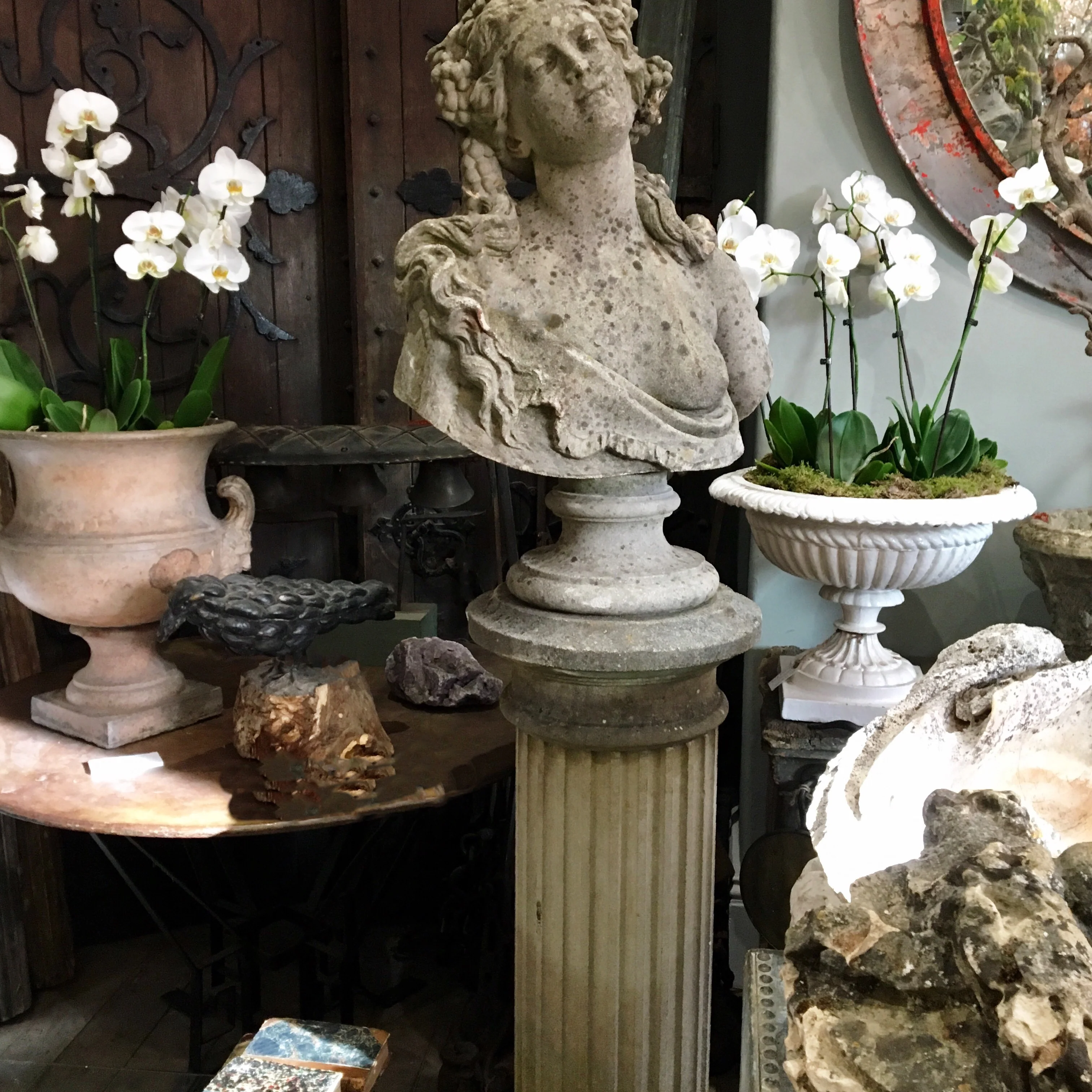 Bacchante Nymph Bust and pedestal - Image 4
