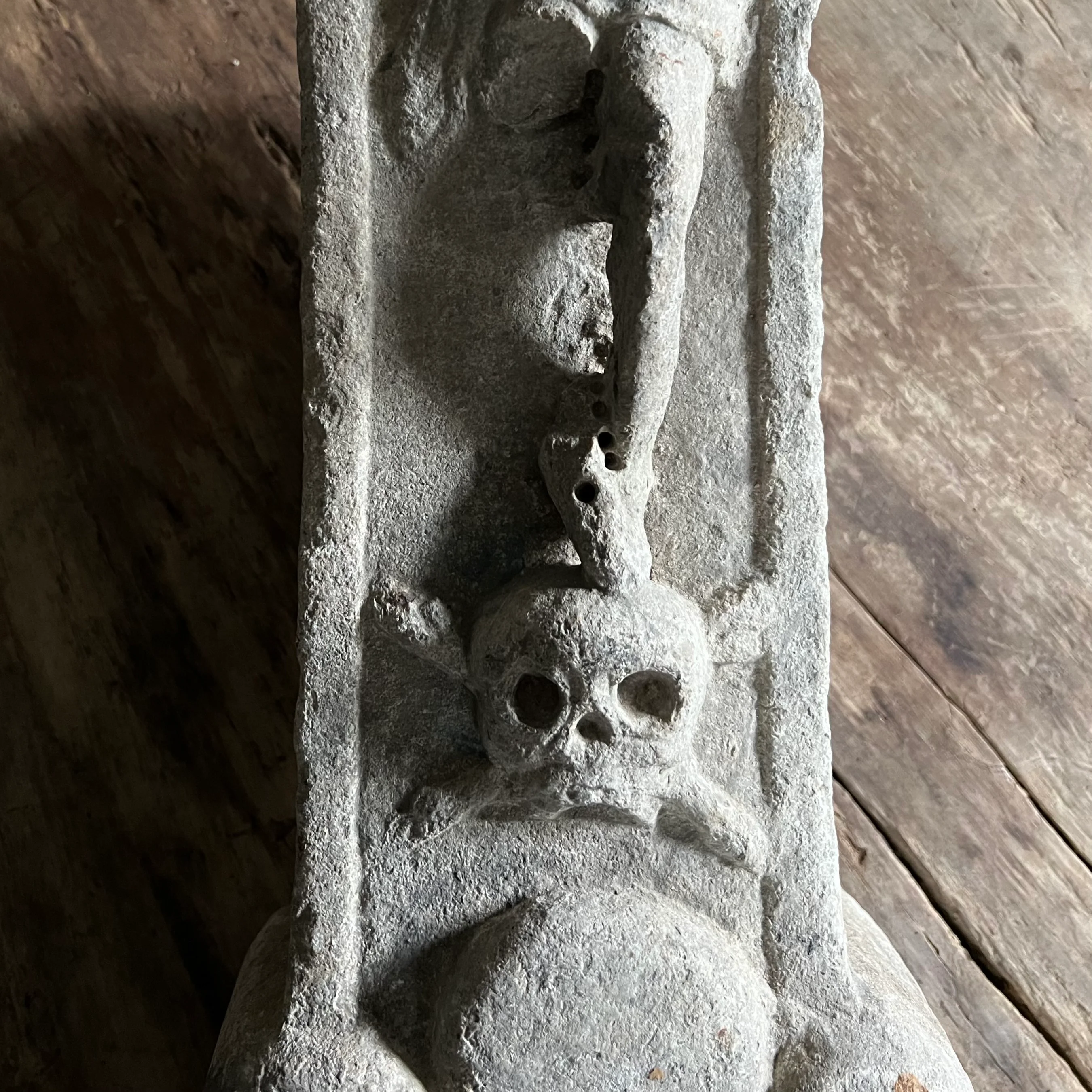 Carved Stone Italian Plague Marker d.1654 - Image 4