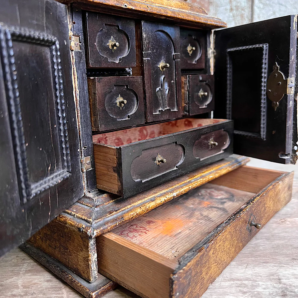 Diminutive Flemish Collectors Table Cabinet c.1680 - Image 14