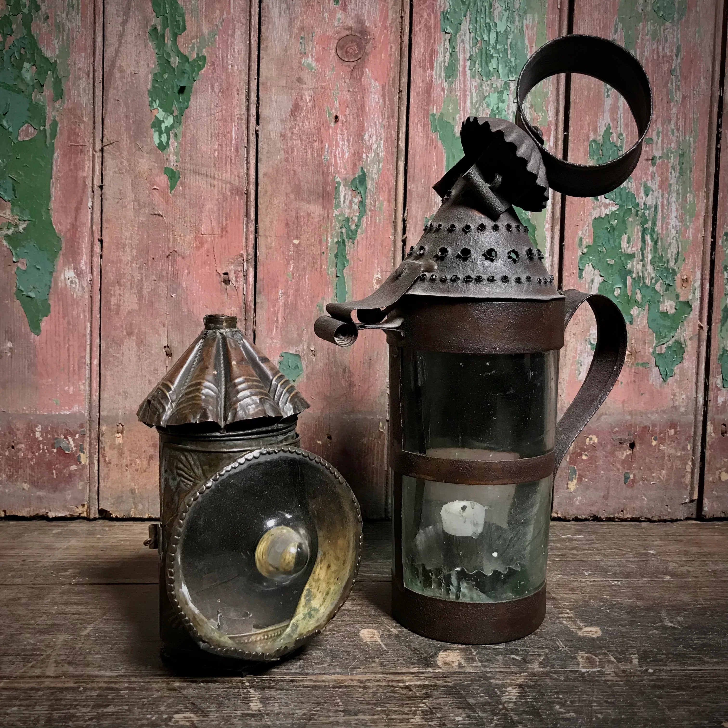 North European Repoussé Brass Candle Lantern c.1750 - Image 16