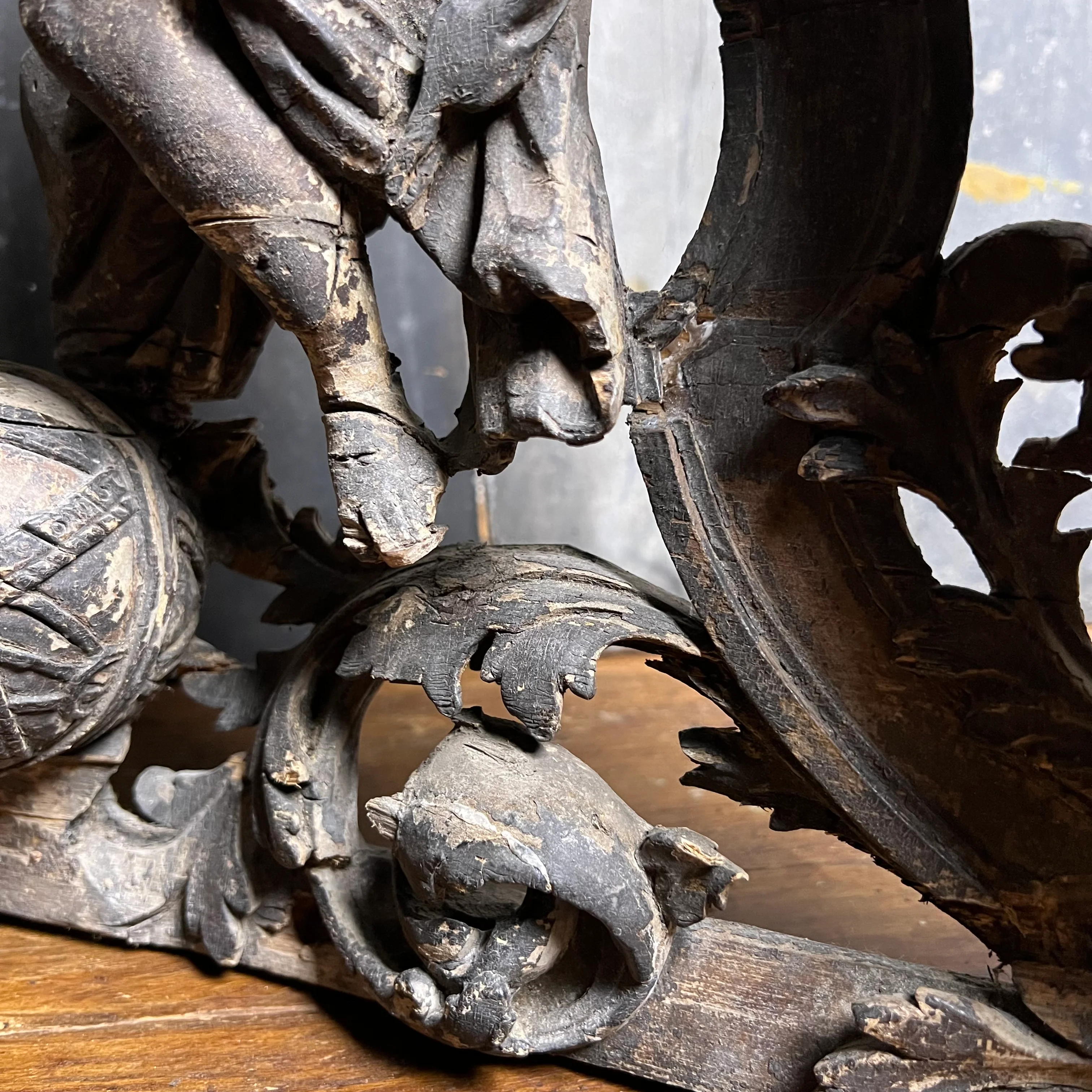 Baroque Limewood Relief with Angel, Lamb and Allegorical Figures, c.1650–1720 - Image 17